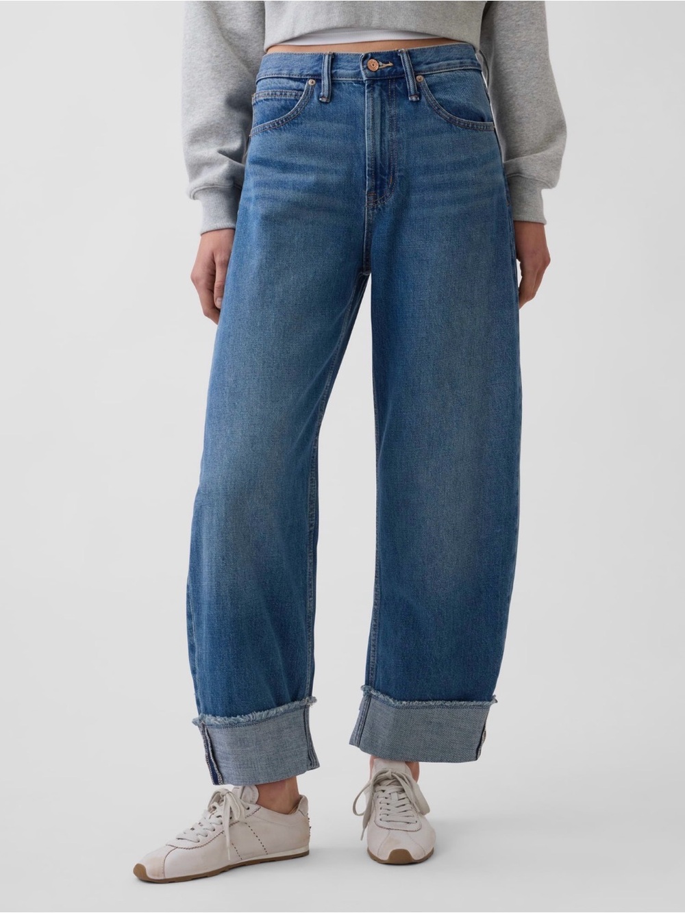 GAP Barrel High Rise cuffed jeans